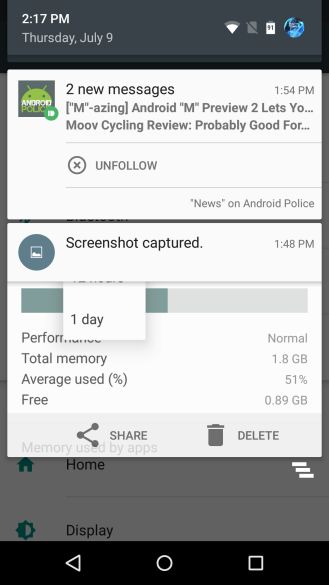 Fotografía - [Android M Característica Spotlight] Segunda M Vista previa Añade Borrar Opción Para Captura de pantalla Notificaciones